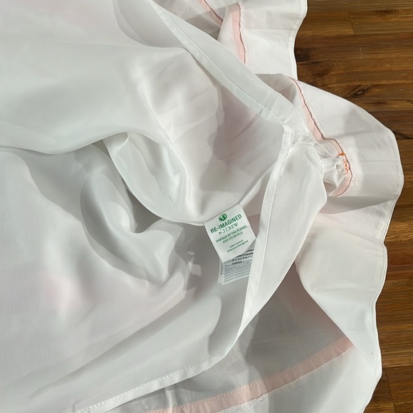 J Crew One Shoulder Ribbon Striped Summer Dress Midi White Sz 2 - Picture 15 of 15